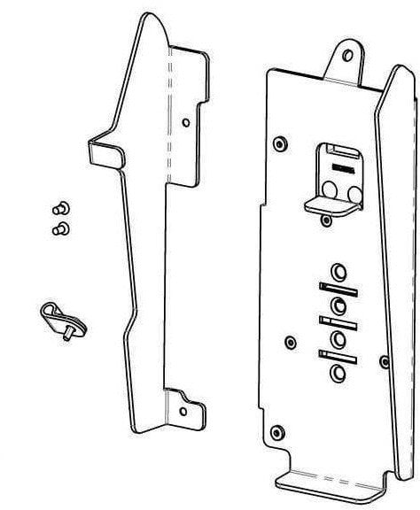 Havis Metal FlexiPole Backplate for Castles S1F2 Payment Terminal