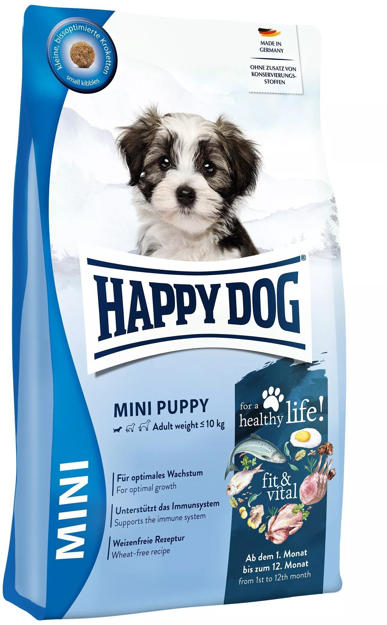 Fit&Vital Mini Puppy, sucha karma, dla szczeniąt małych ras od 4 tyg., 10 kg