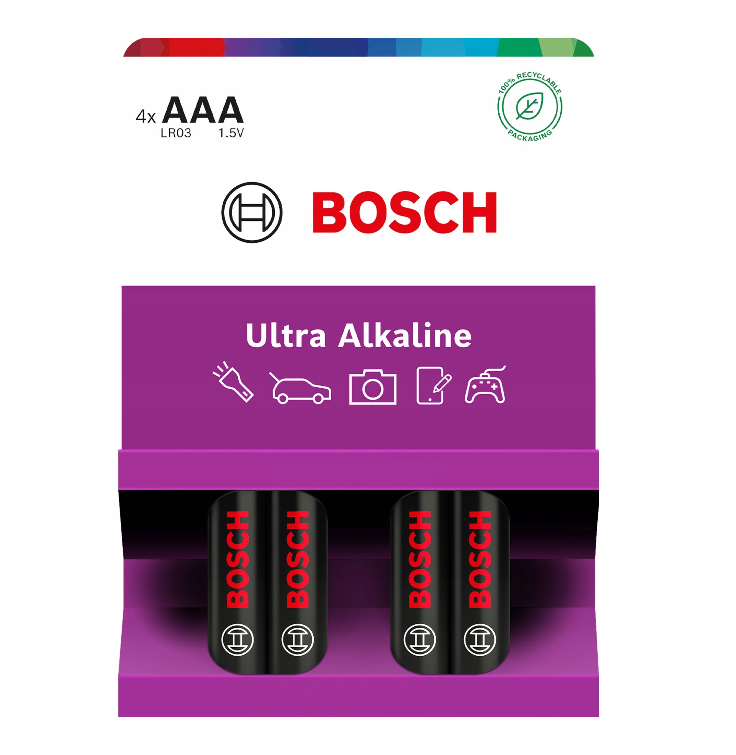 BATERIA BOSCH 4SZT AA ULTRA ALKALINE LR03UA4B/00