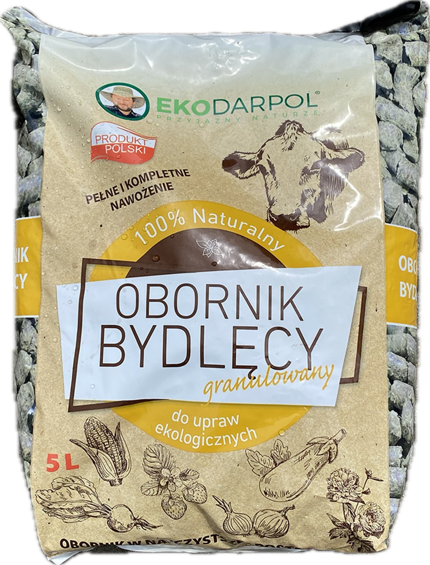 EkoDarPol Obornik Bydlęcy Granulowany Eko 100% naturalny EkoDarPol (5 L)