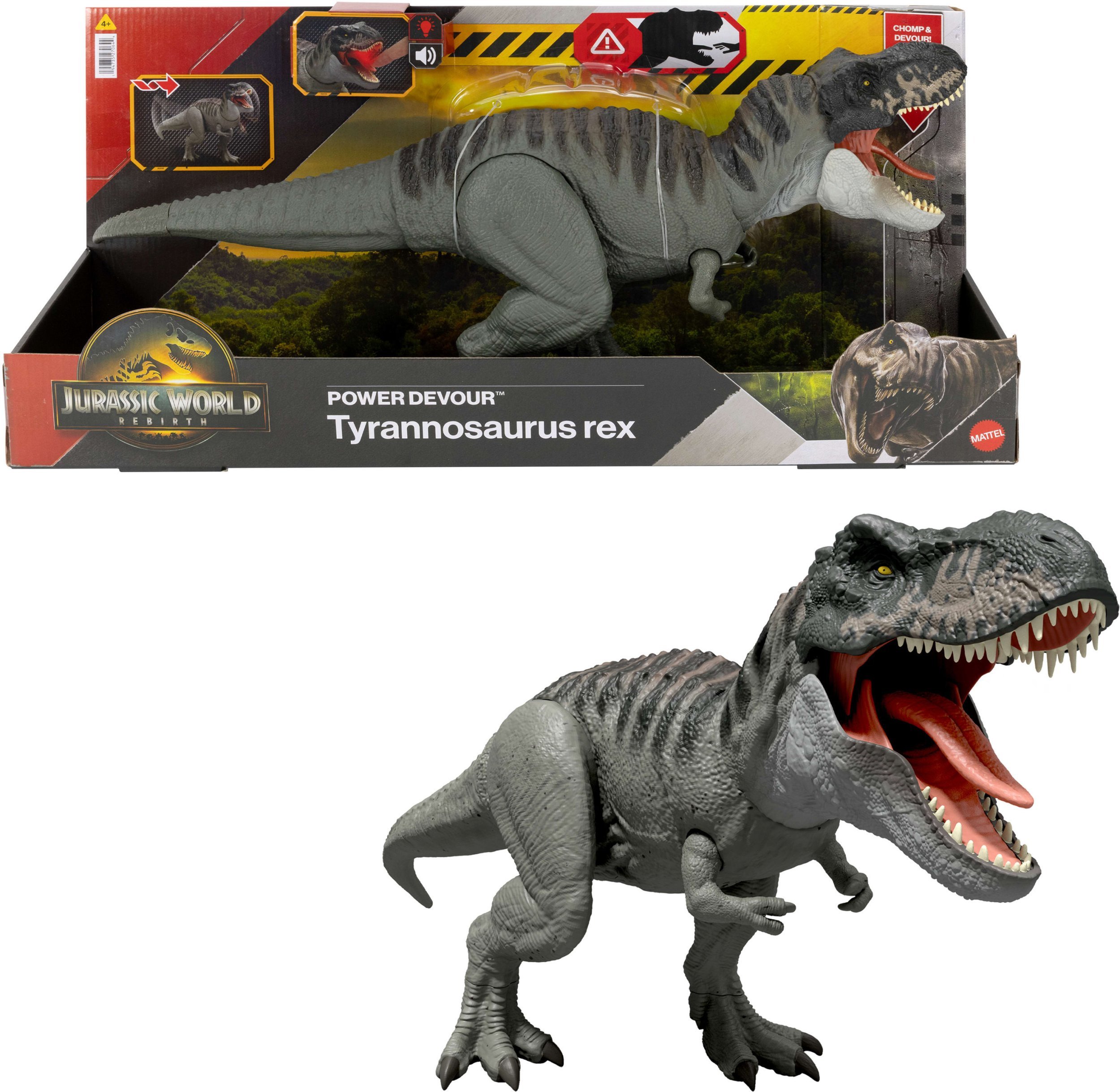 Figurka Mattel Jurassic World T-rex Power Devour z funkcją ataku (JCH02)