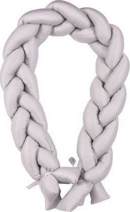 BabyMatex Ochraniacz do łóżeczka Warkocz satynowy 200cm Szary Babymatex