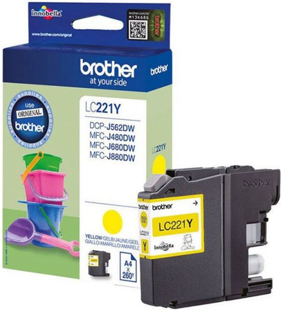 Tusz Brother tusz oryginalny LC-221Y, Yellow