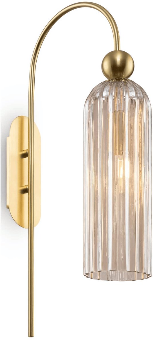 Kinkiet Maytoni Lampa ścienna do salonu Antic MOD302WL-01CG szklana mosiądz złota