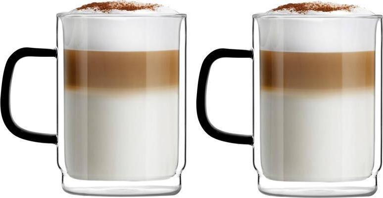 Vialli Design Komplet 2 szklank z podwójną ścianką Carbon 350 ml 8562