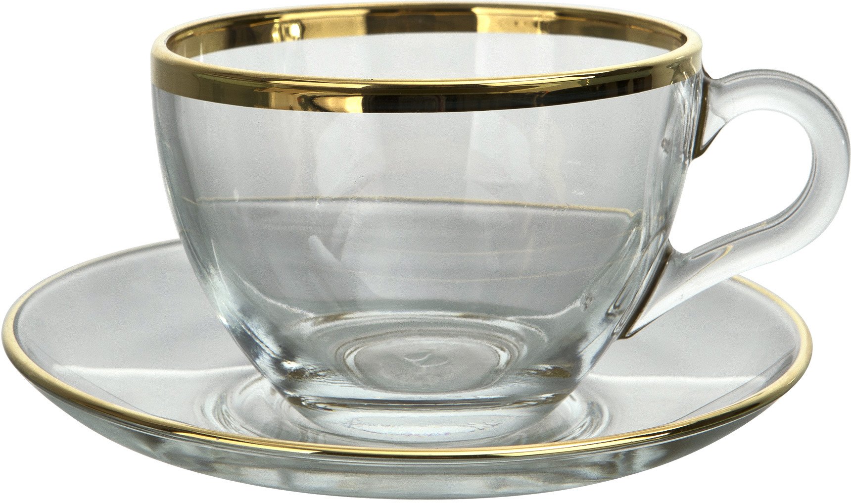 Komplet 2 filiżanek do cappuccino ze spodkami Golden Line