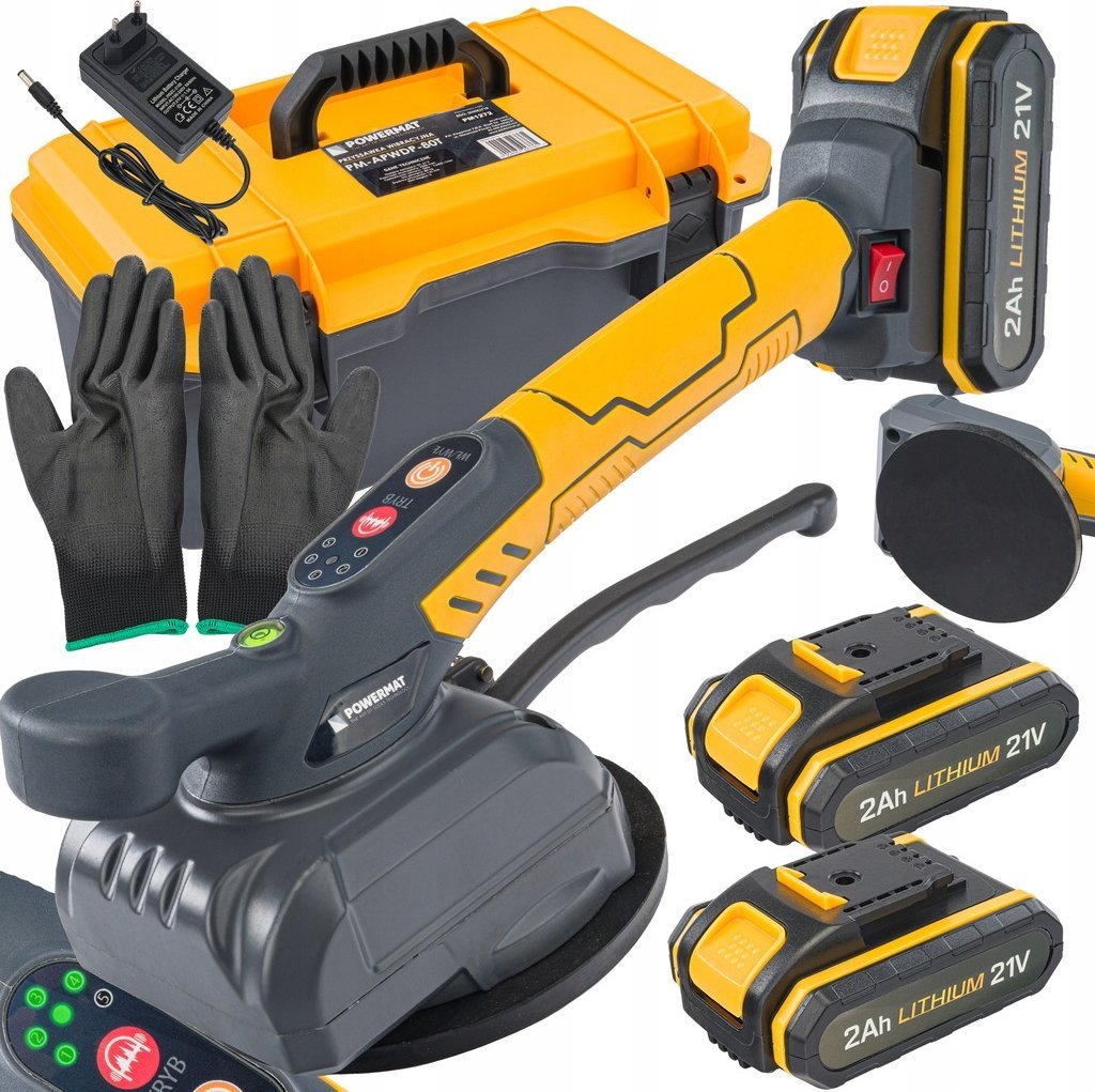 Powermat PRZYSSAWKA WIBRUJĄCA DO UKŁADANIA PŁYTEK WIBRATOR DO POZIOMOWANIA 2XAKU 21V