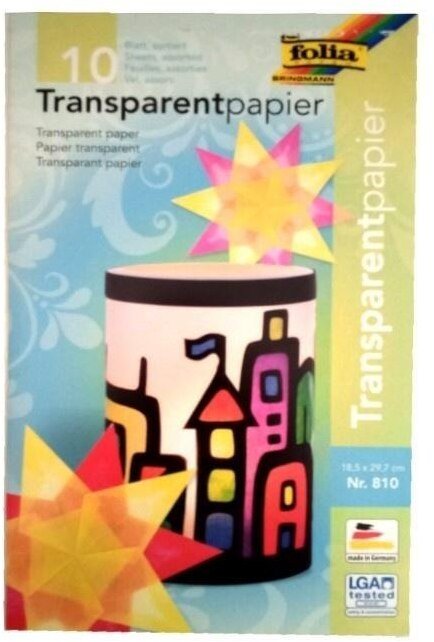 Teczka z papierem transparentnym 10 arkuszy