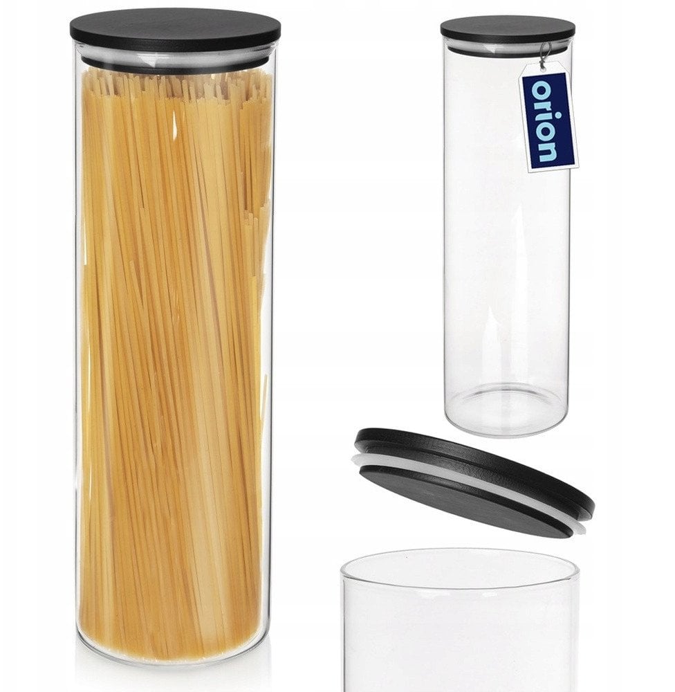Orion Pojemnik na produkty sypkie szklany z pokrywką i uszczelką 1,5 l