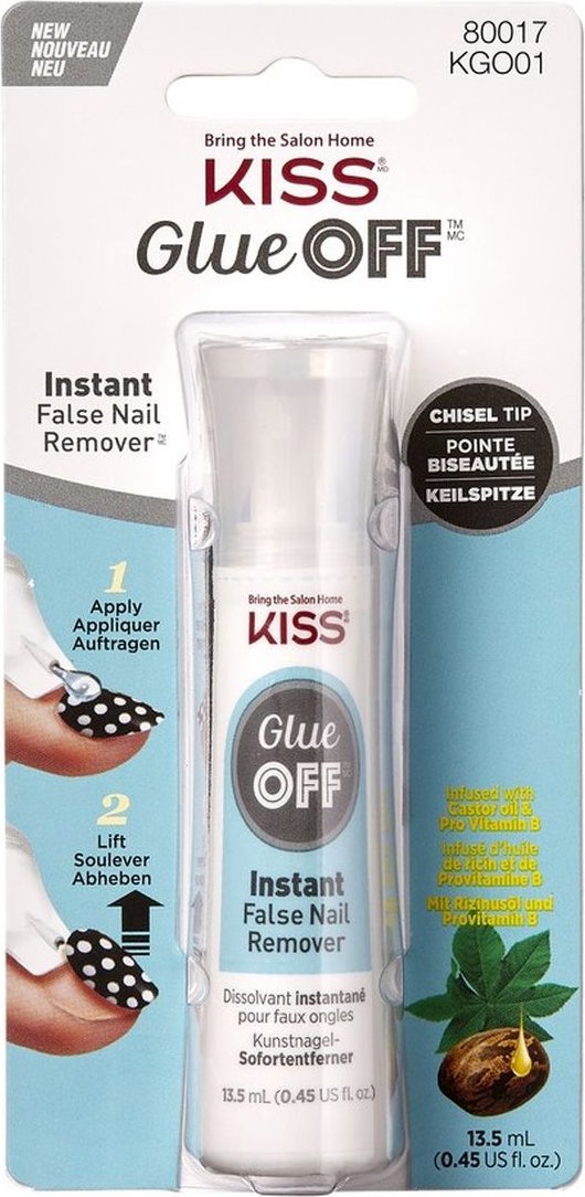 Kiss Zmywacz do usuwania sztucznych paznokci Glue Off False Nail Remover 13ml