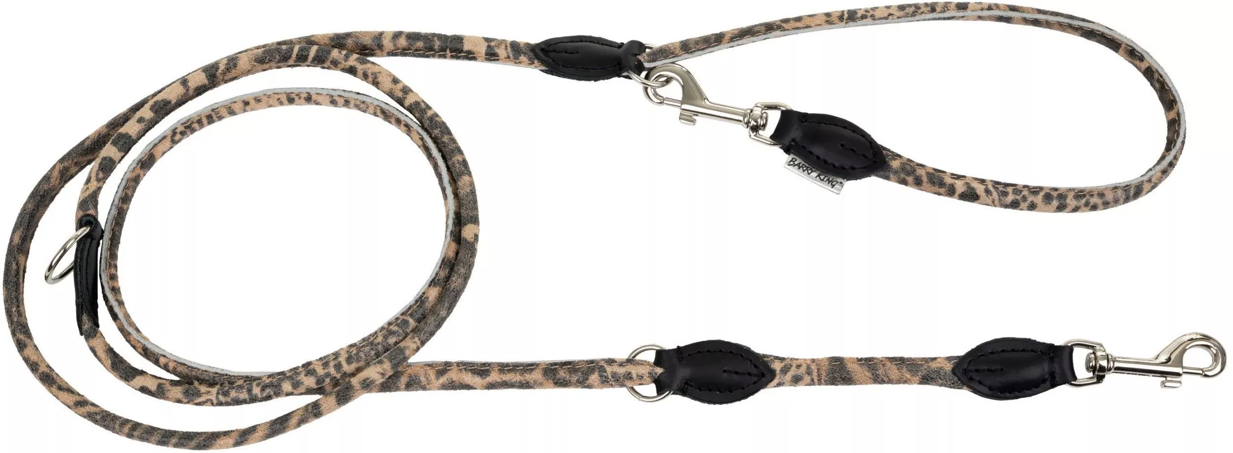 Smycz dla psa, wzór CHEETAH, regulowana okrągła 12mm /220cm