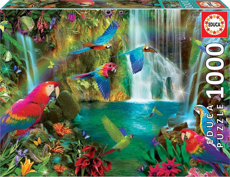 Educa Puzzle 1000 elementów Tropikalne papugi