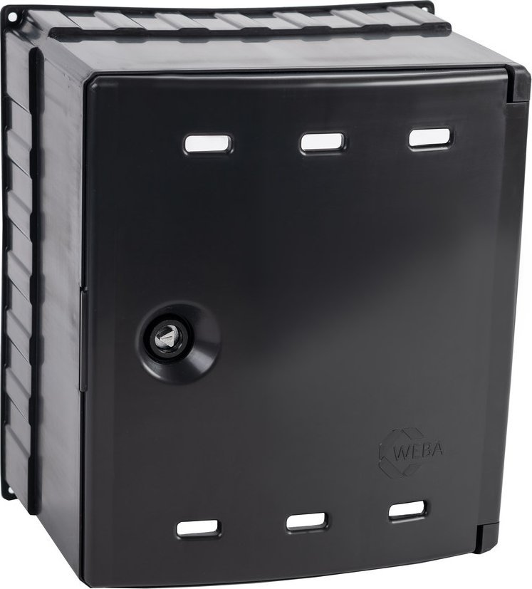 Weba Szafka gazowa na zawór, 300x340x200, naścienna, z tworzywa - grafitowa