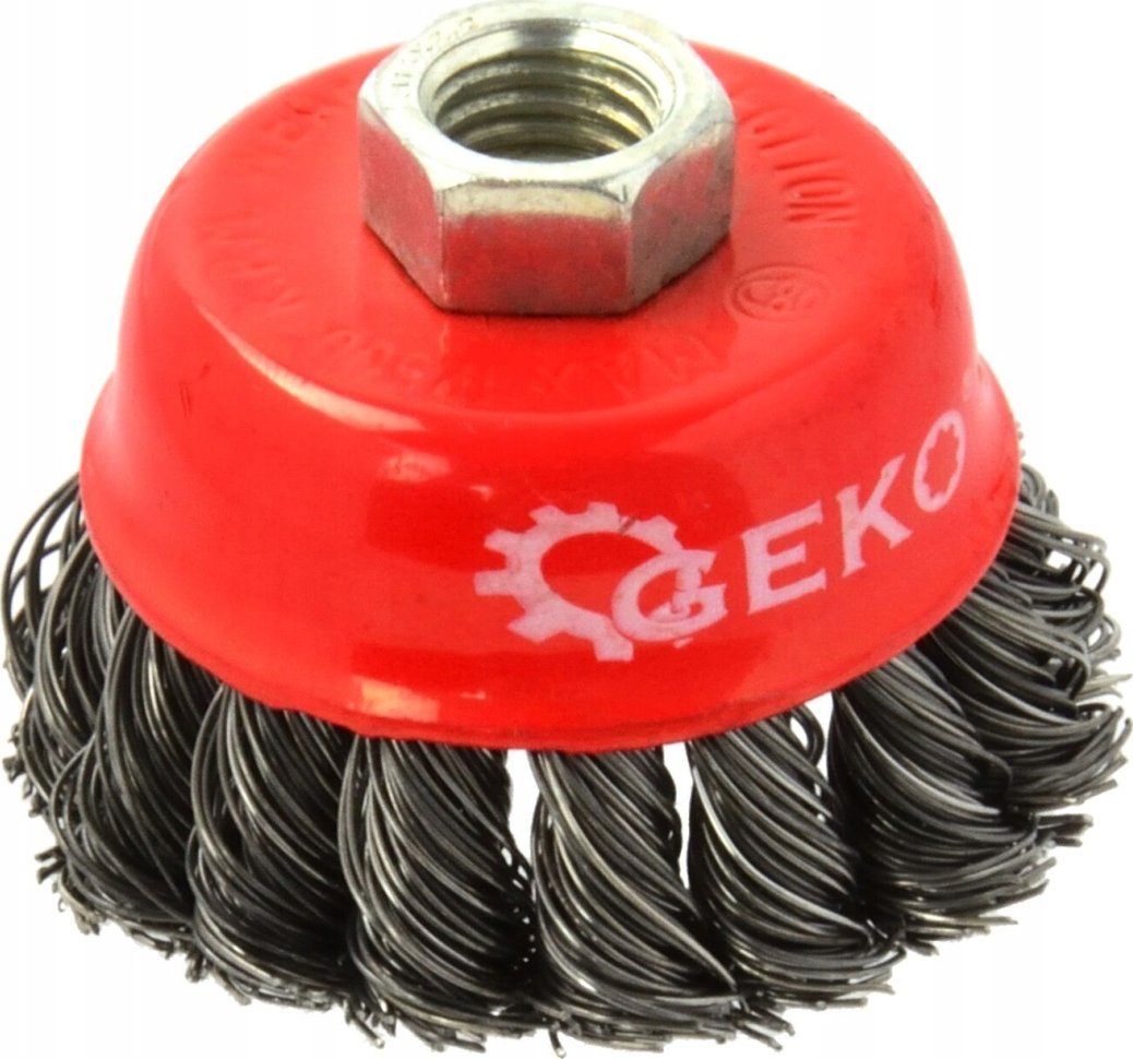 Geko Szczotka druciana czołowa pleciona 65mm M14(100)