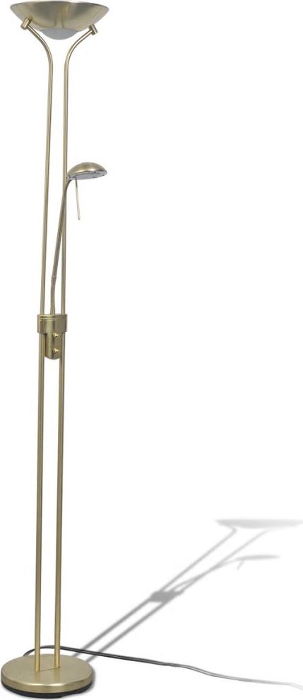 Lampa podłogowa Lumes Złota lampa podłogowa LED dwupunktowa - EX05-Notra