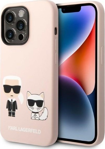 Karl Lagerfeld Karl Lagerfeld KLHMP14LSSKCI iPhone 14 Pro 6,1" hardcase jasnoróżowy/light pink Silicone Karl & Choupette Magsafe NoSize