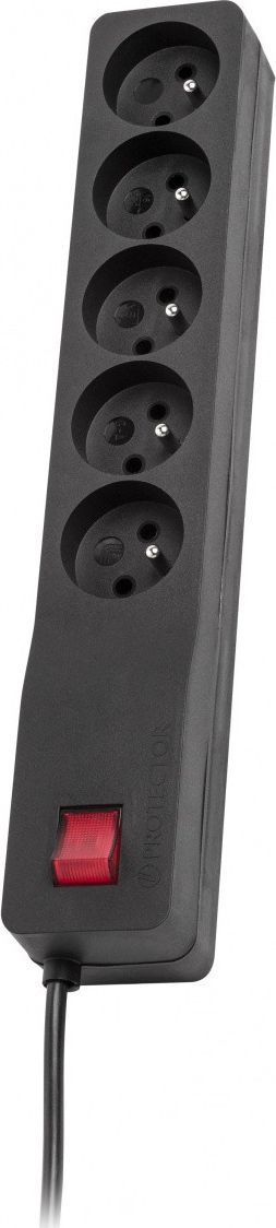 Listwa zasilająca Lestar ZX 510 przeciwprzepięciowa 5 gniazd 2.5 m czarna