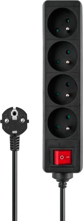 Listwa zasilająca Savio LZ-14 przeciwprzepięciowa 4 gniazda 3 m czarna (SAVLZ-14)