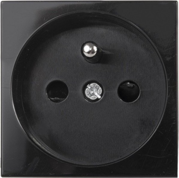 Maclean Gniazdko typu E (francuskie) pasuje do ramek szklanych MCE718B Czarne