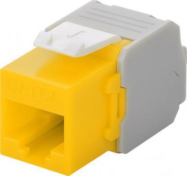 Goobay CAT 6A gniazdo Keystone RJ45, UTP, 500 MHz - Wersja kolorystyczna Żółty