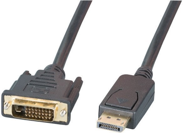 EFB DisplayPort auf DVI Anschlusskabel schwarz 3m DisplayPort 20-poliger Stecker auf DVI Stecker A-A