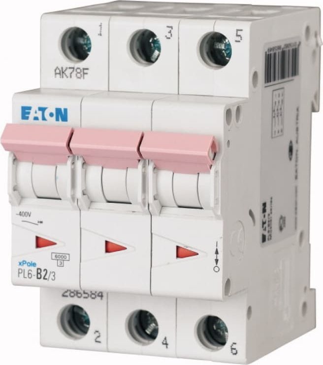 Eaton Wyłącznik nadprądowy 3P C 16A 6kA AC PL6-C16/3 286601