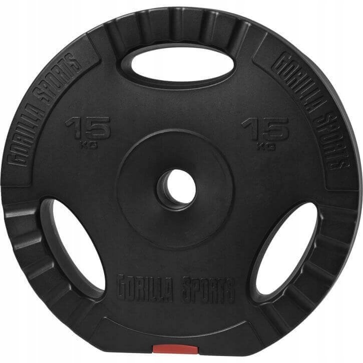Gorilla Sports Obciążenie z uchwytami 15 kg, 30 mm