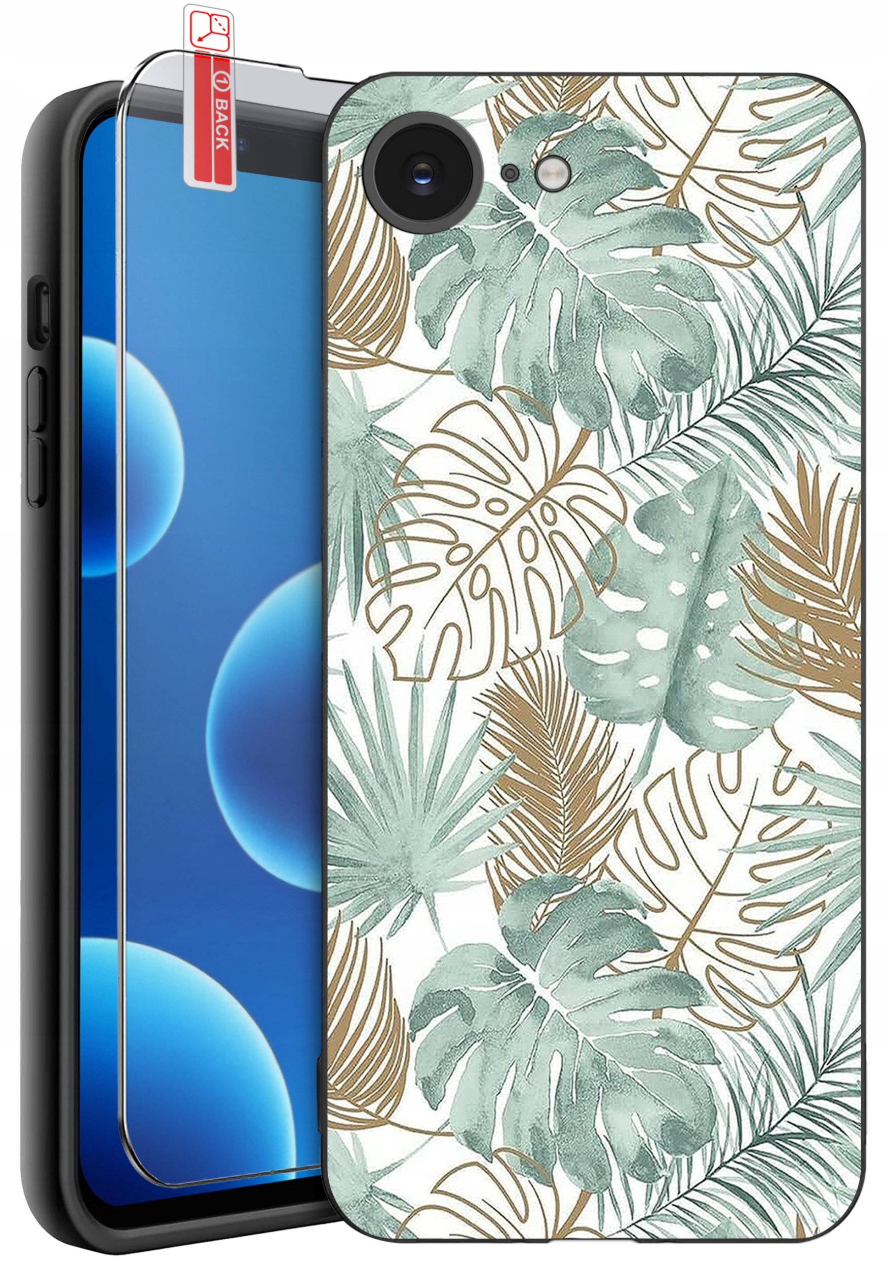 ETUI do iPhone 16e | WZORY | SILIKONOWE MATT CASE + SZKŁO 9H