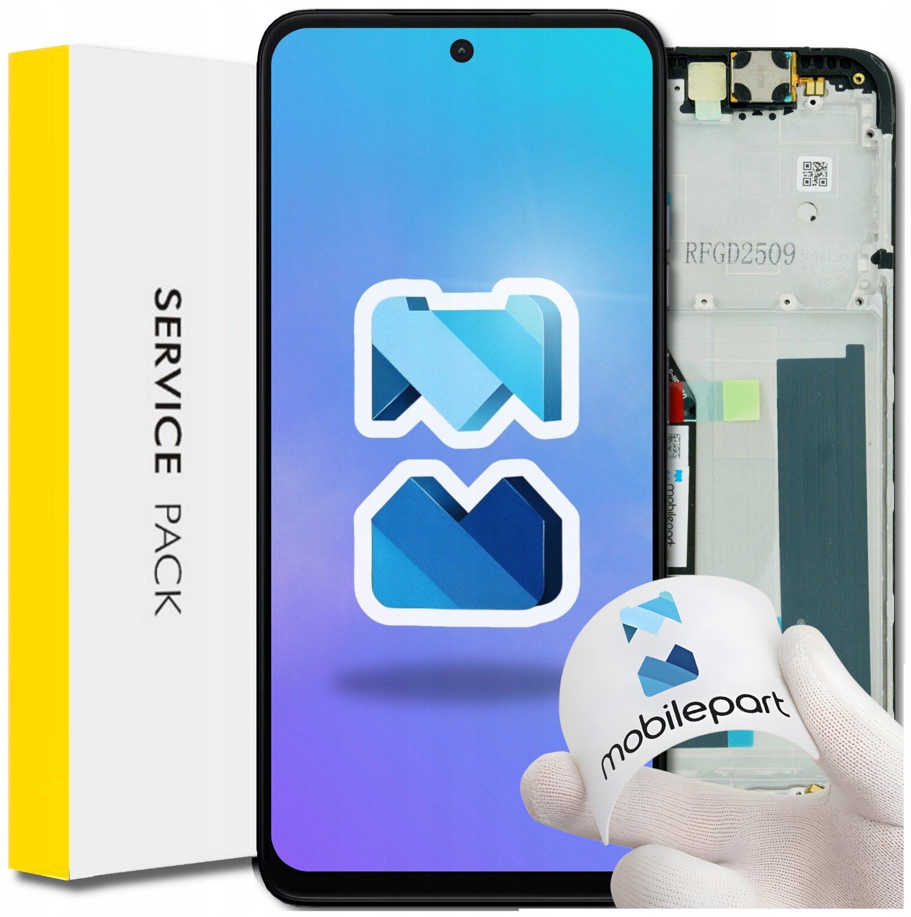 Wyświetlacz do Motorola Moto G35 5G LCD XT2433-5 Ramka Oryginał Mobilepart