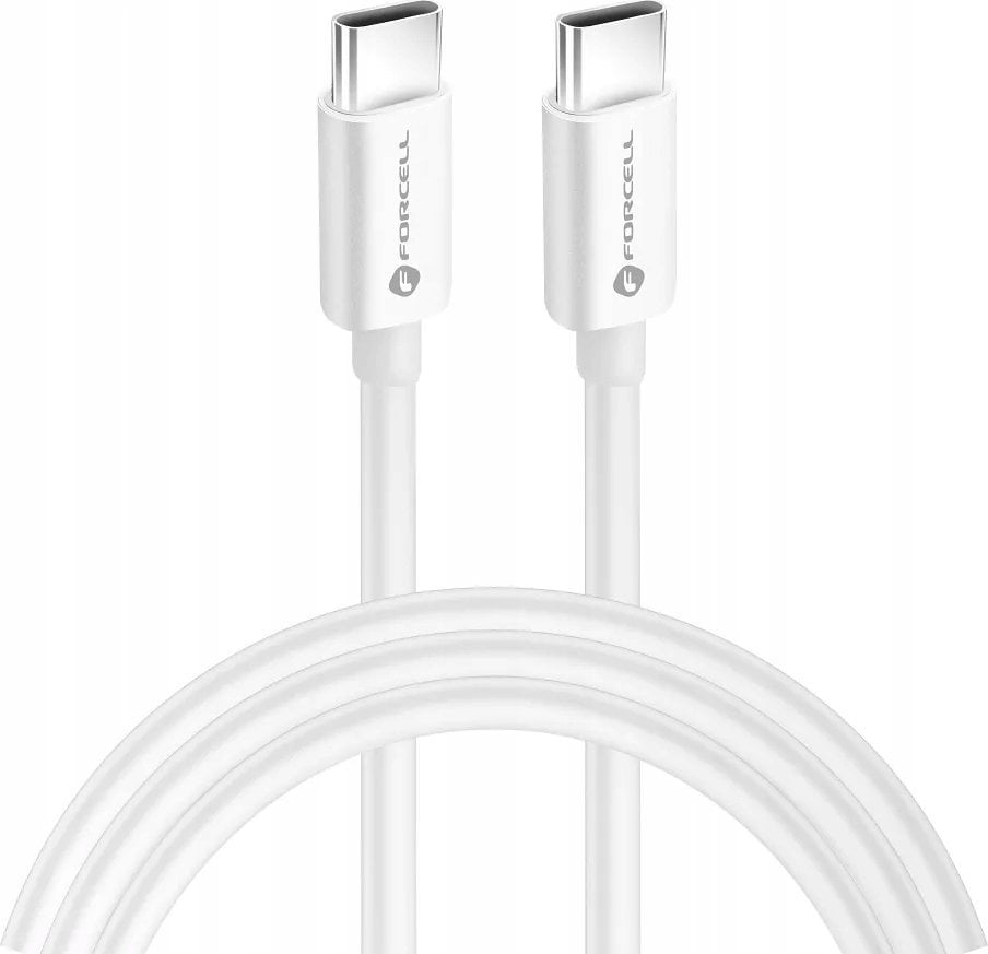 Kabel USB ForCell USB-C - USB-C 2 m Biały