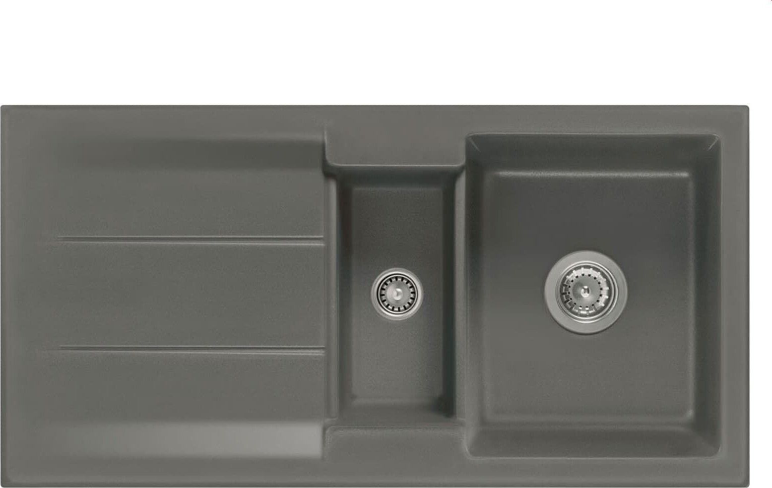 Zlewozmywak SYSTEMCERAM Systemceram Genea 100 Lava, Zlewozmywak ceramiczny, korek manualny