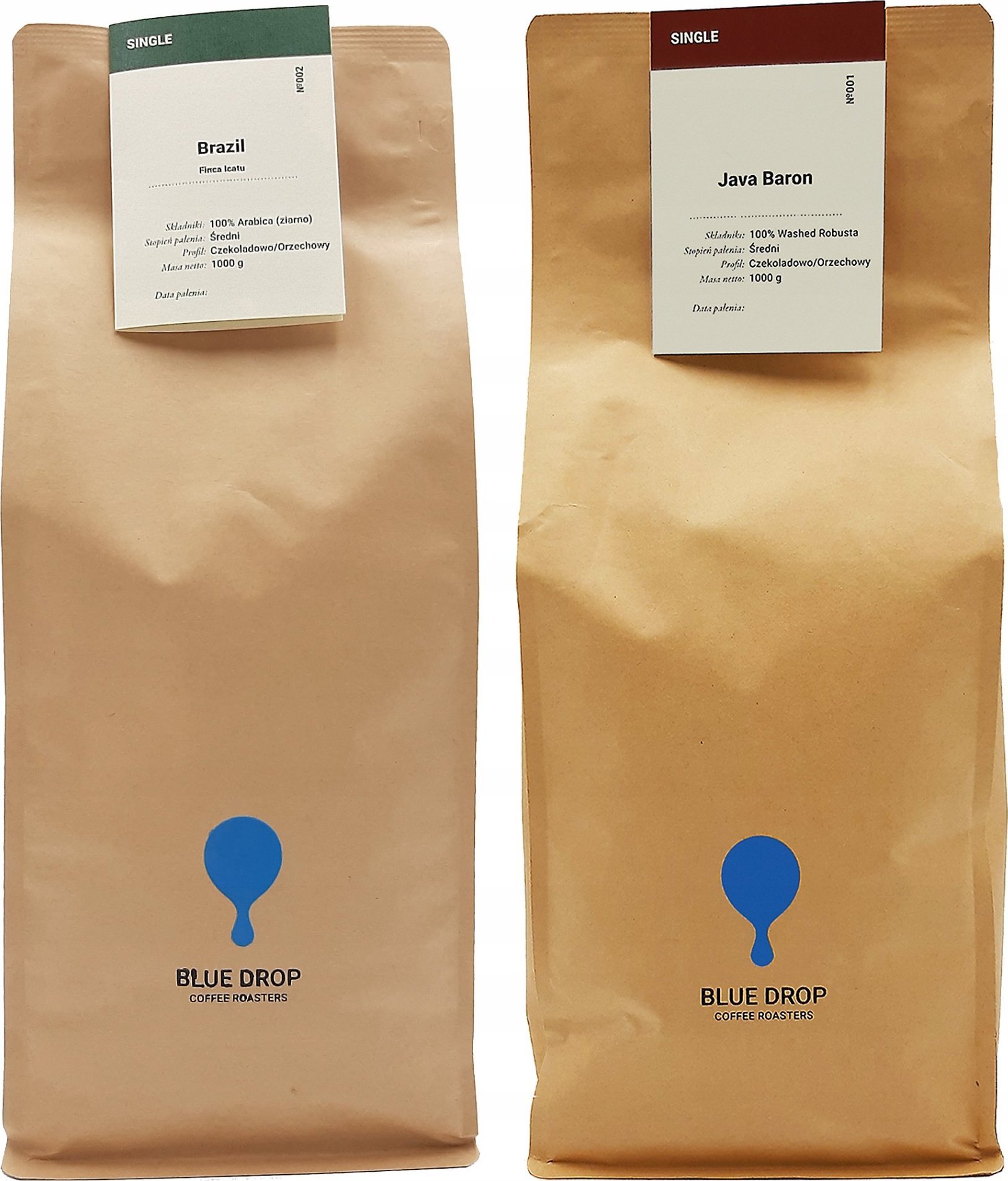 Kawa ziarnista Blue Drop Brazil / Java Baron 2 kg