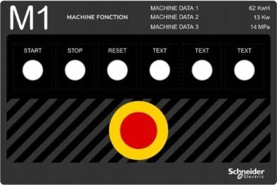 Schneider Harmony XB5 Tabliczka z legendą 300 X 200 Szablon 1 ZBYLEG302001