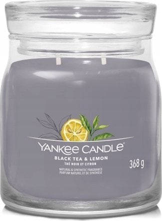 Yankee Candle Yankee Candle Signature Black Tea & Lemon Świeca Średnia 368g