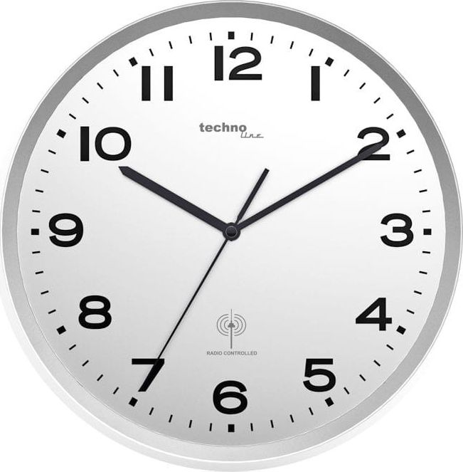 Technoline Zegar ścienny TECHNOLINE WT8500 radiowy srebrny 30 cm