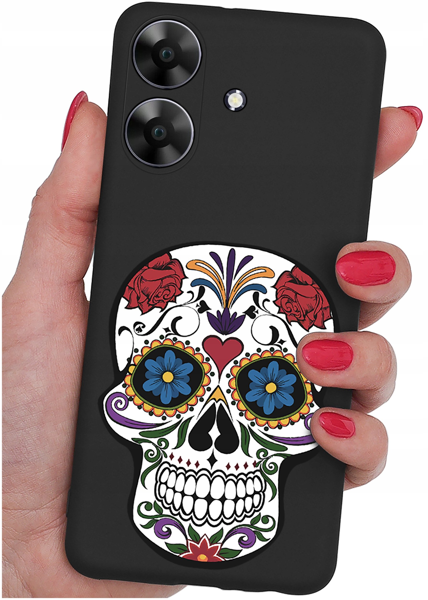 ETUI do Realme Note 60 CASE WZORY | SILIKONOWE MATT CASE + SZKŁO 9H