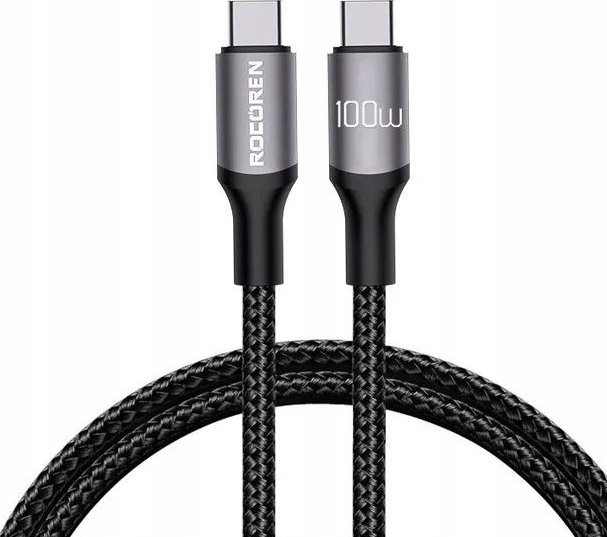 Kabel USB Rocoren USB-C - USB-C 2 m Czarny
