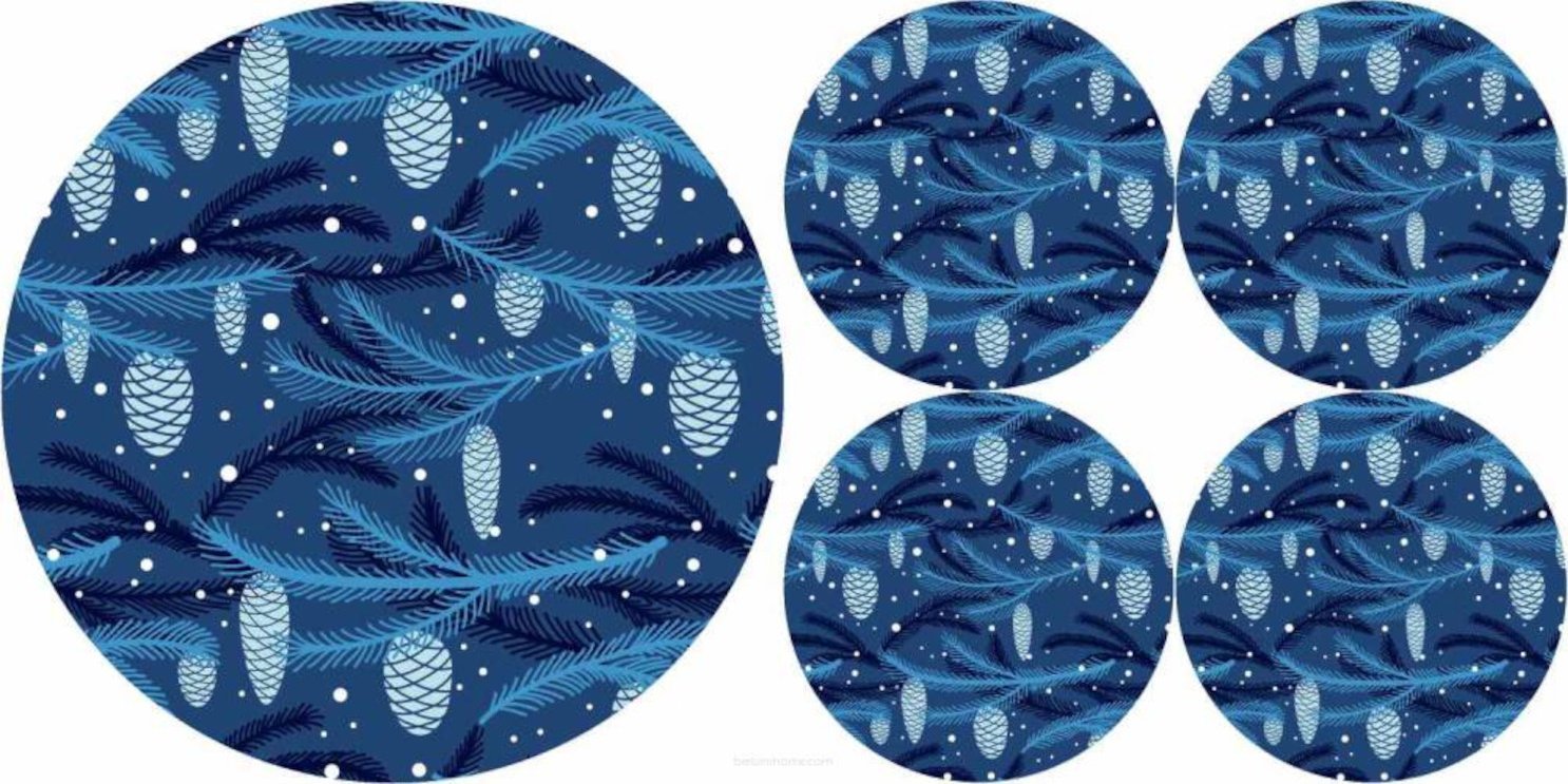 Bertoni BERTONI EE Zestaw podkładek na stół okrągłych 1+4 - CONE