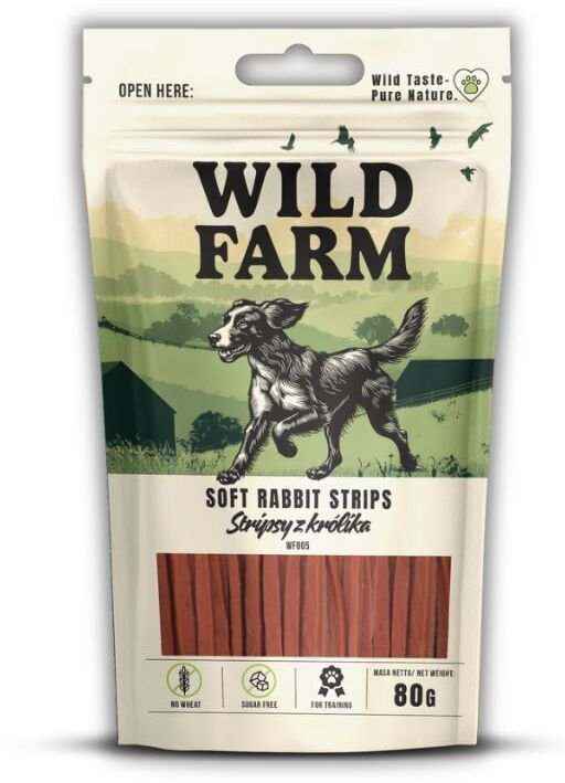 Happy Cat WILD FARM przysmaki z królika 80g dla psa