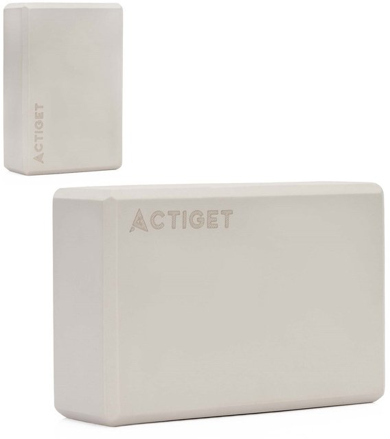 Kostka do jogi piankowa EVA 23x15x7,5 cm klocek blok do ćwiczeń pilates stretching beżowy UNIWERSALNY