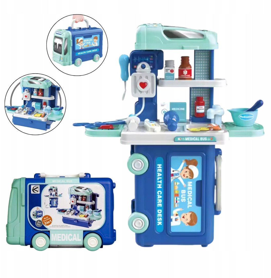 Zestaw w kuferku - punkt medyczny zestaw lekarski lekarz