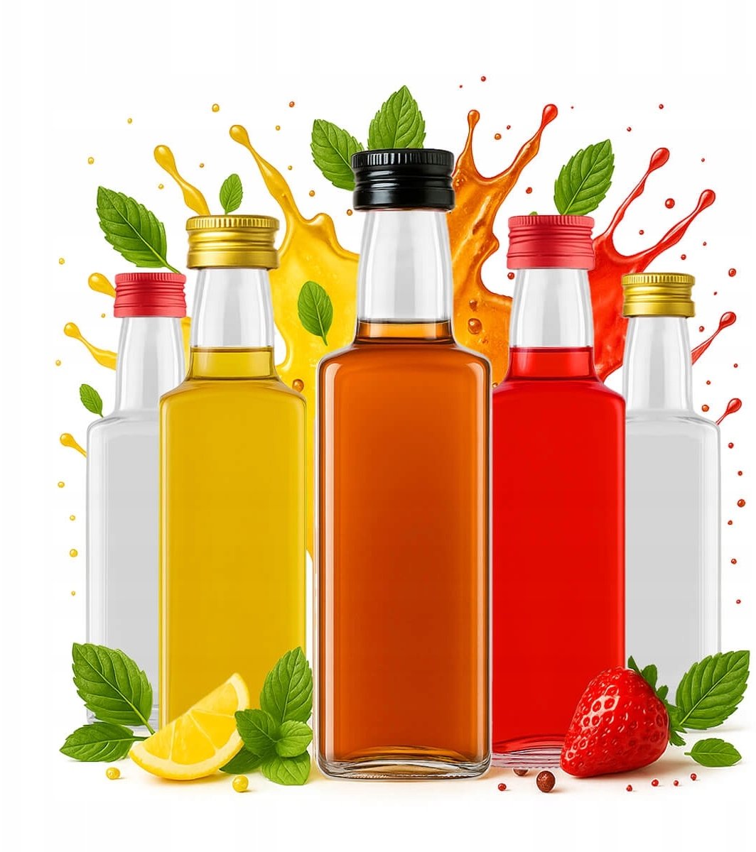 5x Pojemnik Butelka Szklana WHISKY 250ml na Likier Whisky Nalewki Prezent