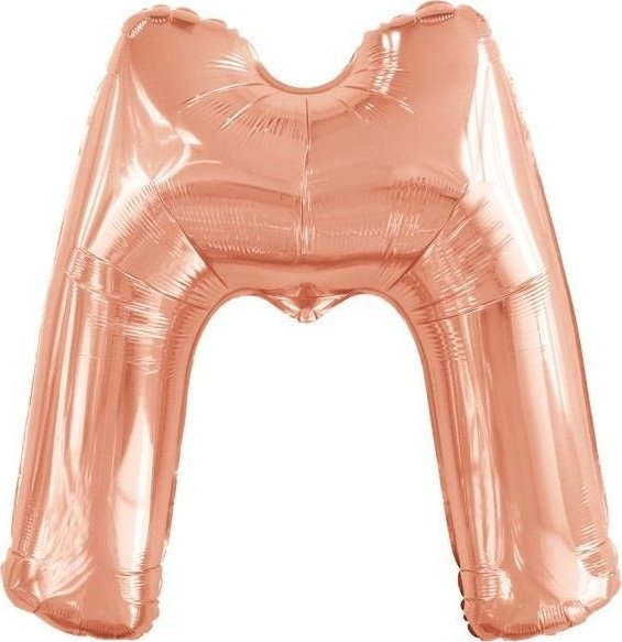 Balon foliowy litera M różowe złoto 69,5x86cm