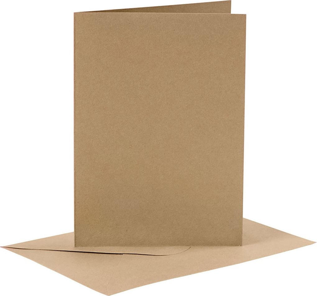 Creativ Company Kartki i Koperty 6 zest., Naturalne