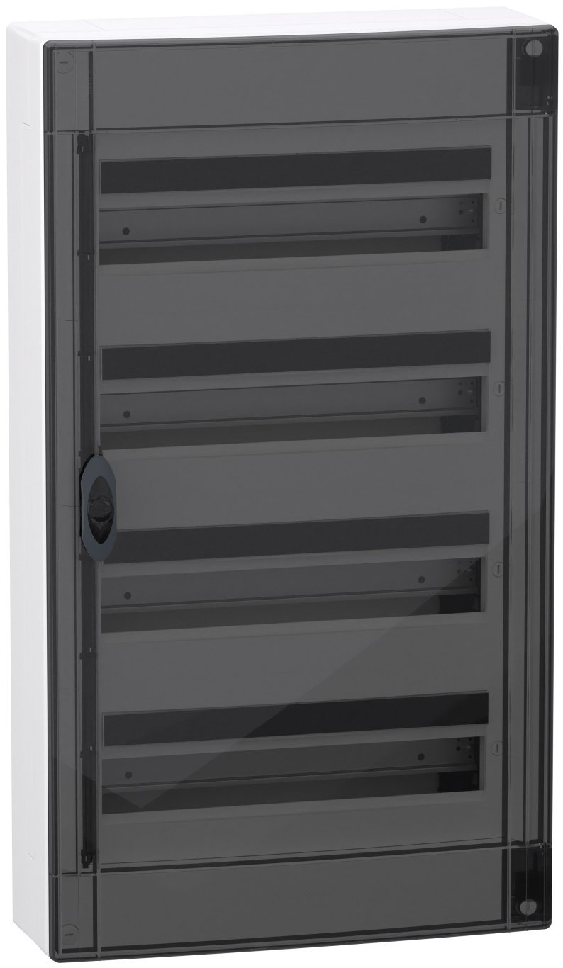 Rozdzielnica PrismaSeT XS 4x18 PSXS-4-18-NT-P natynkowa drzwi przezroczyste IP40 IK09 LVSXR418