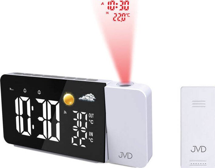 JVD Stacja pogody z projektorem JVD SB3211.2 Zegar Budzik .