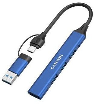 CANYON HUB DS-02 4 w 1 USB-A/C Niebieski