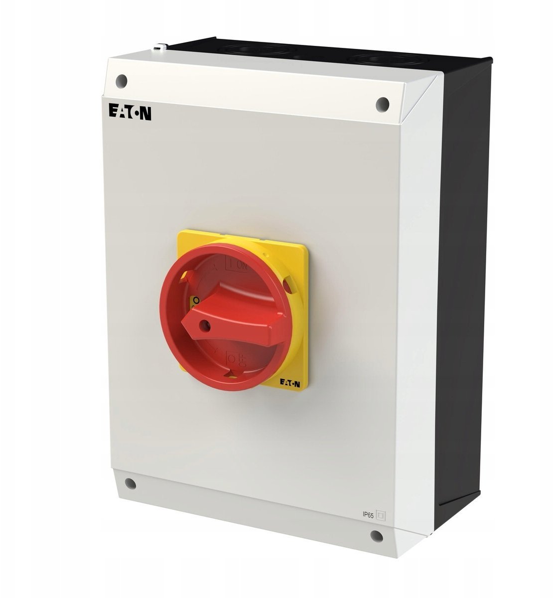 Rozłącznik ZAŁ-WYŁ, 3 bieg.+N, 80A, w obudowie IP65, pokrętło czerwono-żółte z blokadą na kłódkę P3-80/I5/SVB/N EP-400985