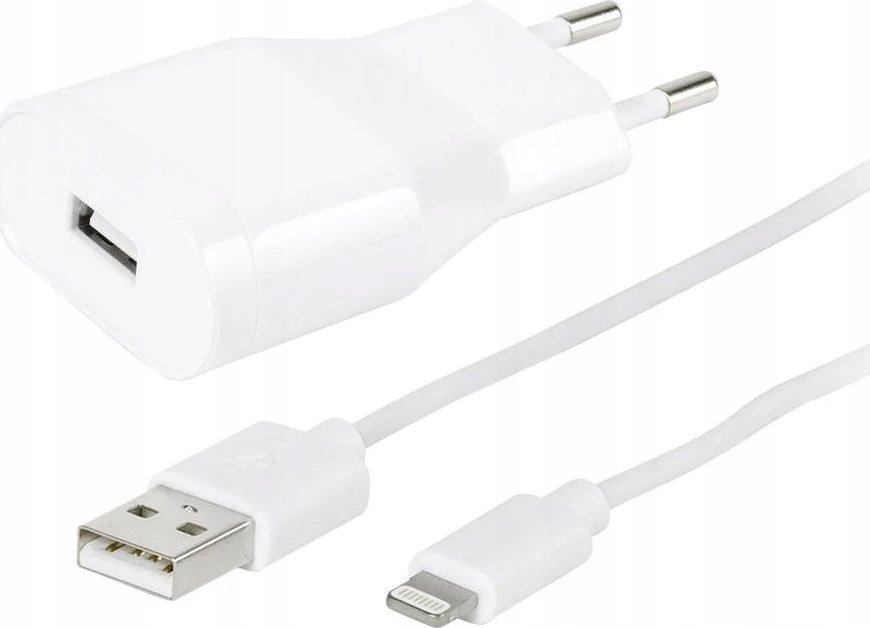 Ładowarka Vivanco Vivanco charger Lightning 2.4A 1.2m, white (60018)