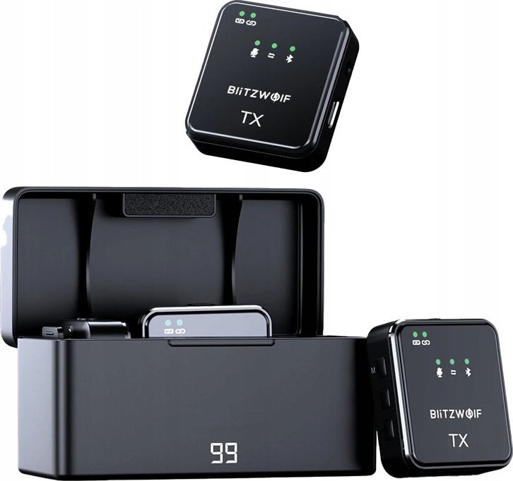 Mikrofon Blitzwolf Mikrofon bezprzewodowy BlitzWolf, BW-SX63, 1000mAh (czarny)